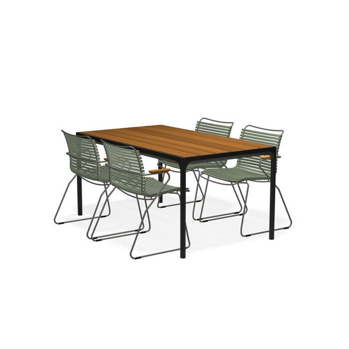 Four Outdoor Dining Suite 1600w with Click Chairs (Stackable) - Paulas Home & Living