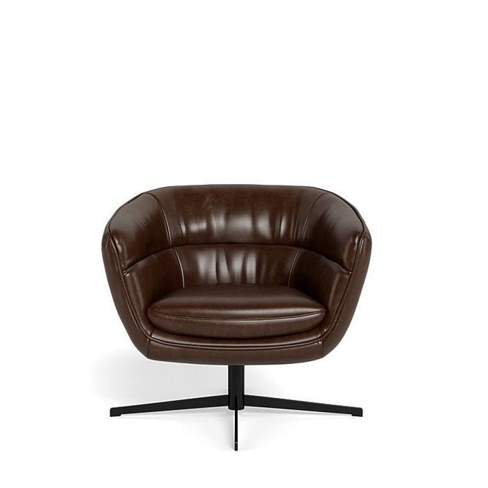 Franco Swivel Armchair in Leather - Paulas Home & Living