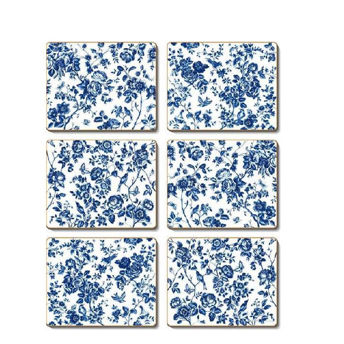 French Rose Toile Coasters - Paulas Home & Living