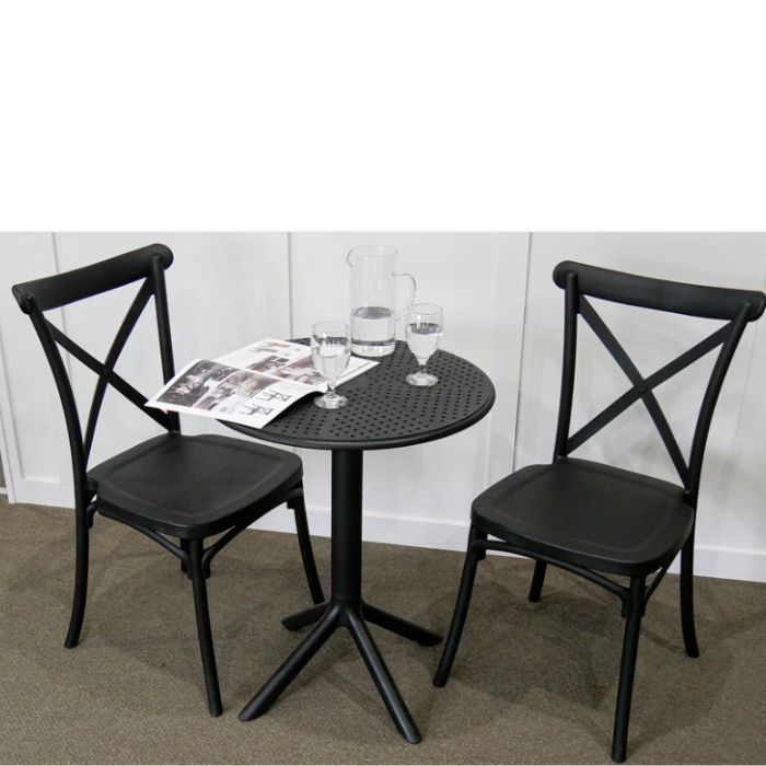 Gina Outdoor Suite (3 pce) - White or Black chairs - Paulas Home & Living
