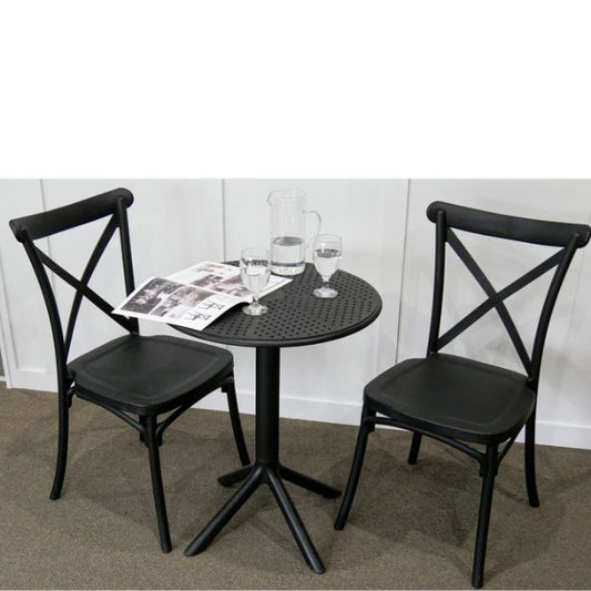 Gina Outdoor Suite (3 pce) - White or Black chairs - Paulas Home & Living
