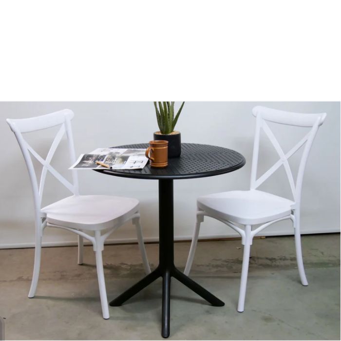 Gina Outdoor Suite (3 pce) - White or Black chairs - Paulas Home & Living