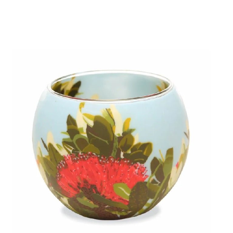 Glass Tealight Holder - Pohutukawa Blush - Paulas Home & Living