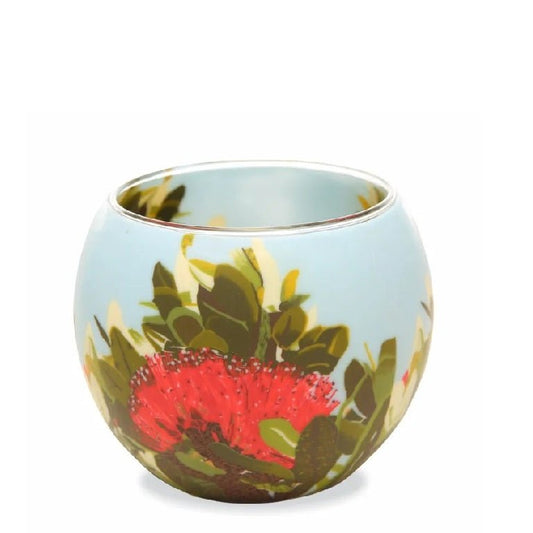 Glass Tealight Holder - Pohutukawa Blush - Paulas Home & Living