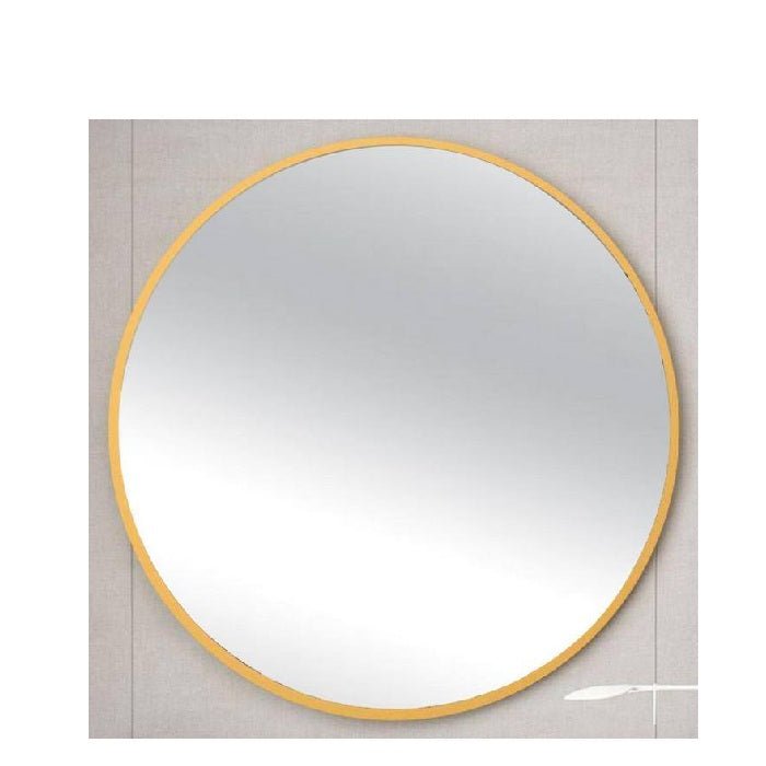 Gold Alloy Framed Mirror 800dia - Paulas Home & Living