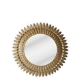 Gold Leaf Metal Mirror 700dia - Paulas Home & Living