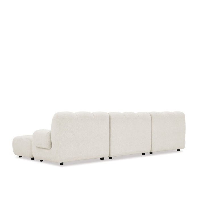 Harmony Chaise Lounge Suite 4pc - Beige - Paulas Home & Living