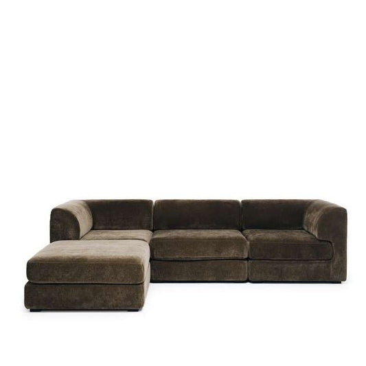 Harmony Modular 3 Seater Chaise Suite - Olive - Paulas Home & Living