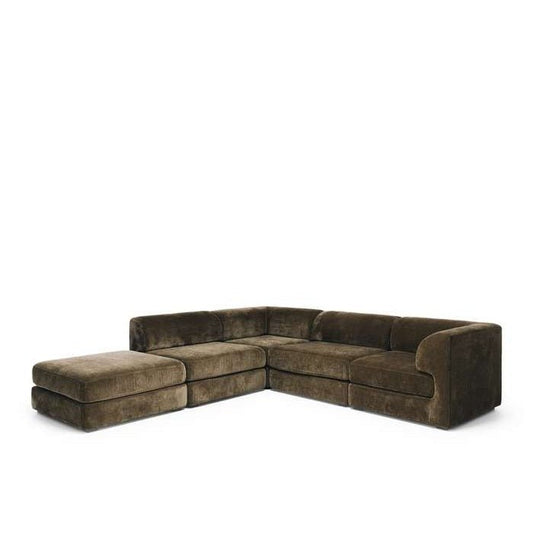 Harmony Modular 4 Seater Cnr Chaise LHF - Olive - Paulas Home & Living