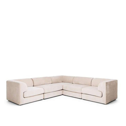 Harmony Modular 5 Seater Cnr Chaise - Sand - Paulas Home & Living