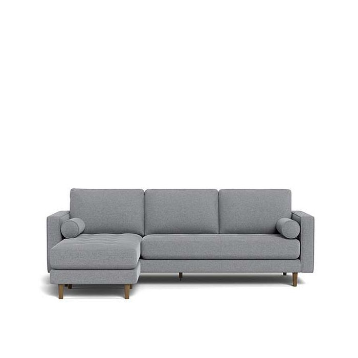 Harper 3 Seater Sofa with Reversible Chaise in Fabric - Paulas Home & Living