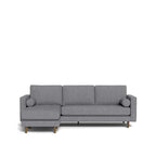 Harper 3 Seater Sofa with Reversible Chaise in Fabric - Paulas Home & Living