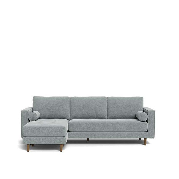 Harper 3 Seater Sofa with Reversible Chaise in Fabric - Paulas Home & Living