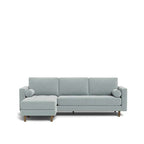 Harper 3 Seater Sofa with Reversible Chaise in Fabric - Paulas Home & Living