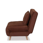 Haru 1 Seater Sofa Bed - Mohair Orange or Mustard - Paulas Home & Living