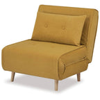 Haru 1 Seater Sofa Bed - Mohair Orange or Mustard - Paulas Home & Living