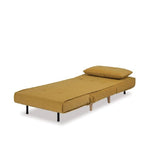 Haru 1 Seater Sofa Bed - Mohair Orange or Mustard - Paulas Home & Living