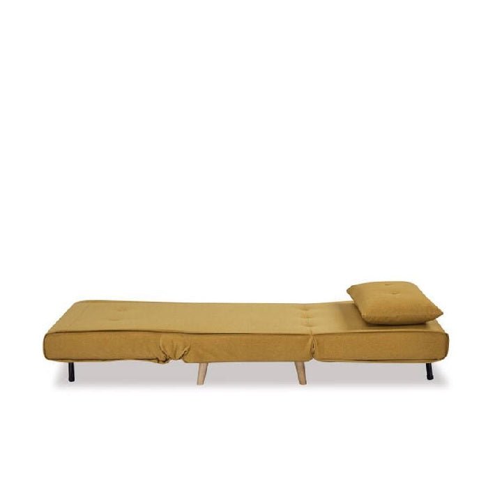 Haru 1 Seater Sofa Bed - Mohair Orange or Mustard - Paulas Home & Living