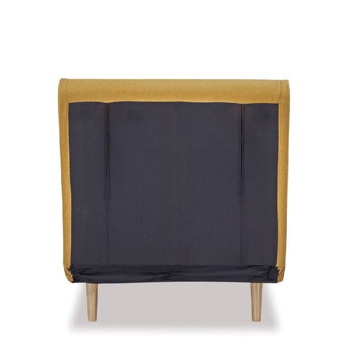 Haru 1 Seater Sofa Bed - Mohair Orange or Mustard - Paulas Home & Living