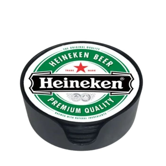 Heinekin Beer Coaster Set - Glass - Paulas Home & Living