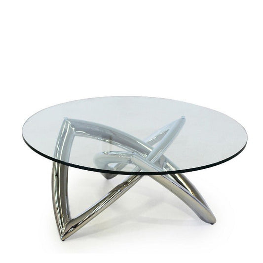 Helix Coffee Table - Clear Glass - Paulas Home & Living