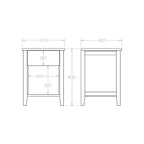 Hilton Bedside 1 Drawer - Paulas Home & Living