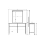 Hilton Dresser and Mirror 6 Drawer - Paulas Home & Living