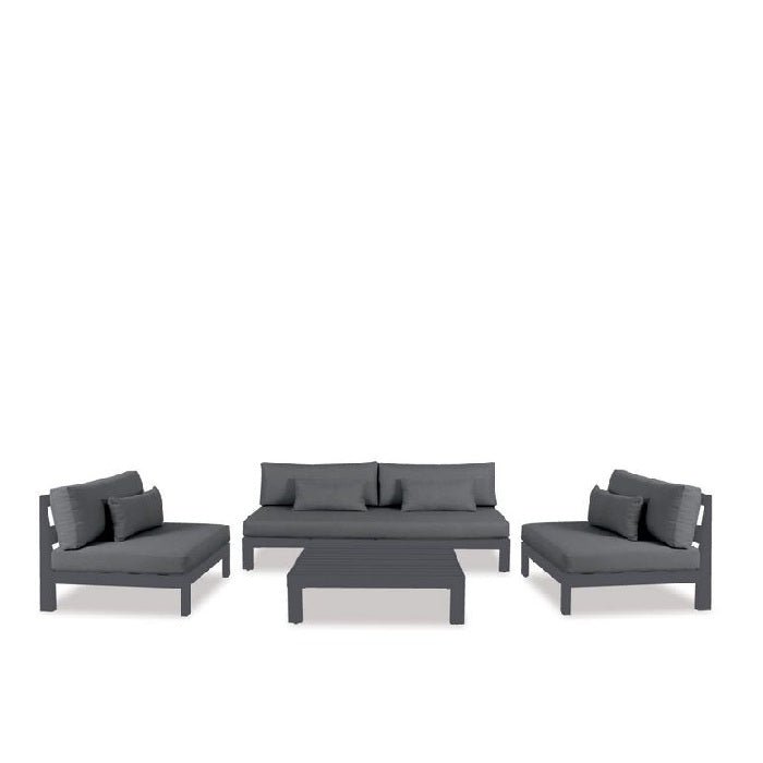 Hobson Bay 4 piece Outdoor Modular Lounge Suite - Paulas Home & Living