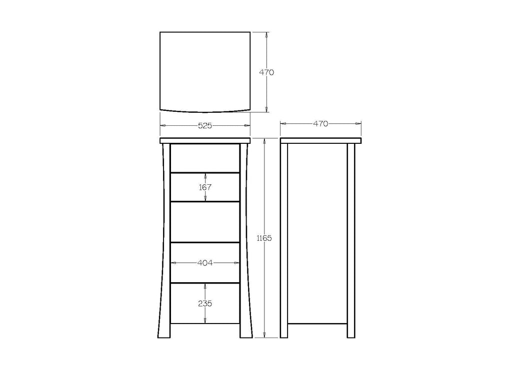 Hudson 5 Drawer Lingerie Chest - Paulas Home & Living