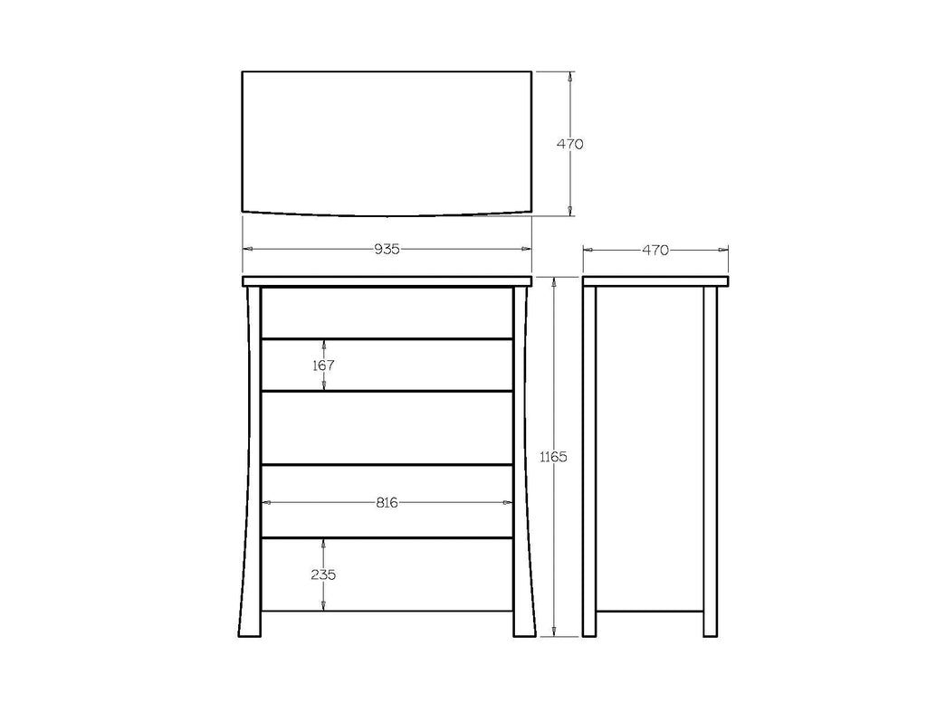 Hudson 5 Drawer Tallboy - Paulas Home & Living