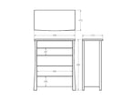 Hudson 5 Drawer Tallboy - Paulas Home & Living