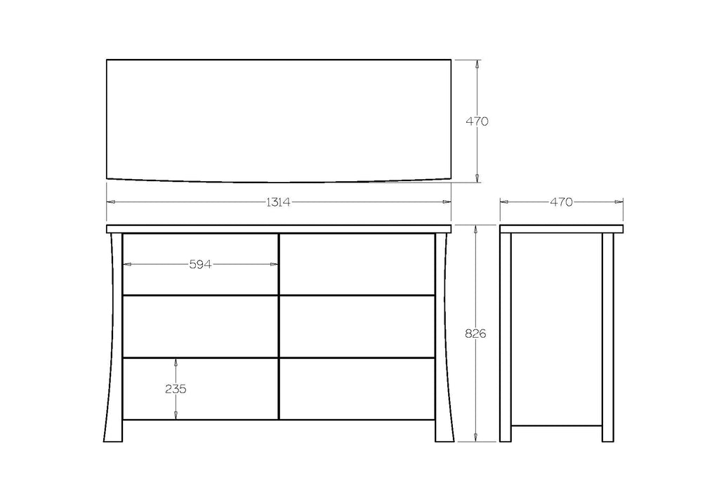 Hudson 6 Drawer Lowboy - Paulas Home & Living