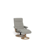 La-Z-Boy Tampa Oak Swivel Recliner + Footstool in Fabric - Paulas Home & Living