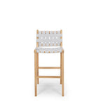 Indo Barstool High Back 650SH - Woven leather - Paulas Home & Living
