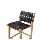 Indo Barstool High Back 650SH - Woven leather