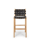 Indo Barstool High Back 650SH - Woven leather