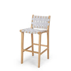 Indo Barstool High Back 650SH - Woven leather