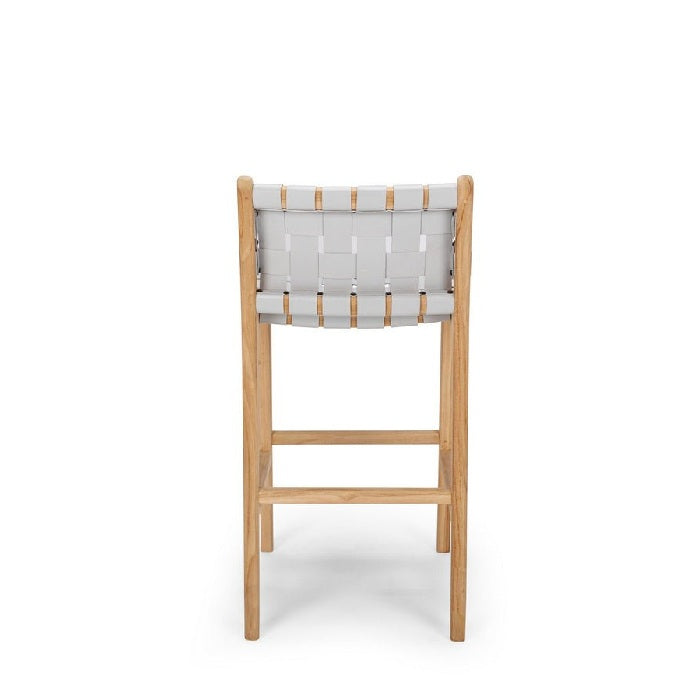 Indo Barstool High Back 650SH - Woven leather