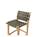 Indo Barstool High Back 650SH - Woven leather