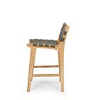 Indo Barstool High Back 650SH - Woven leather