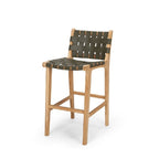 Indo Barstool High Back 650SH - Woven leather