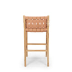 Indo Barstool High Back 650SH - Woven leather