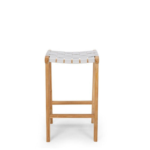 Indo Barstool - Woven - Duck Egg Grey - Paulas Home & Living