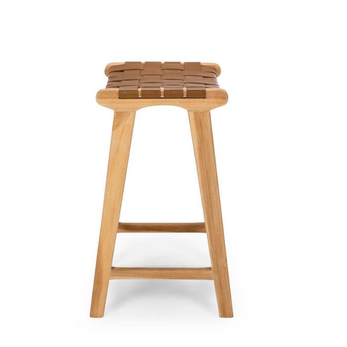 Indo Barstool - Woven - Saddle - Paulas Home & Living