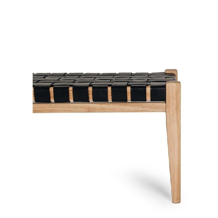 Indo Bench Seat 1500w - Woven leather