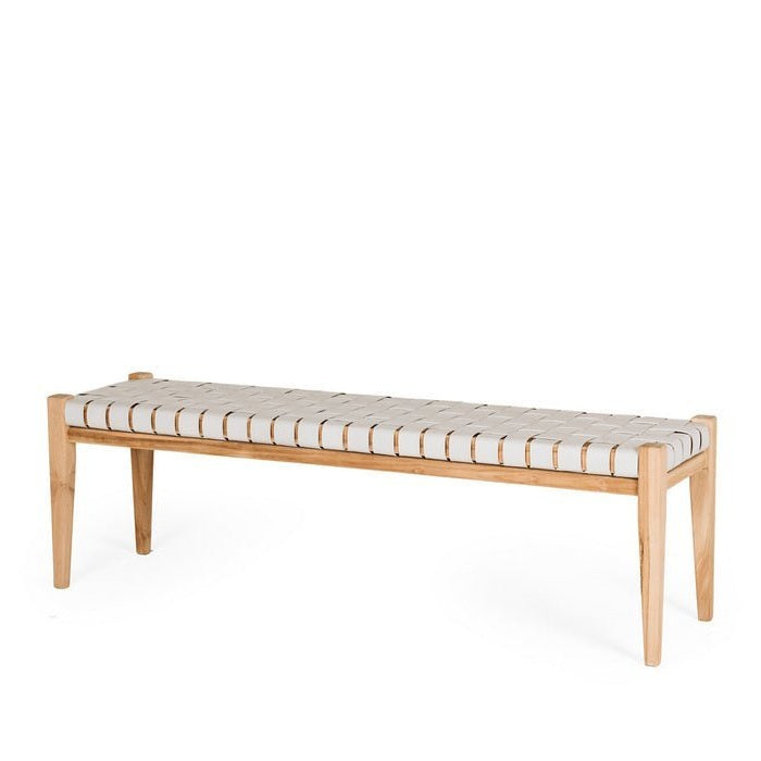 Indo Bench Seat 1500w - Woven leather