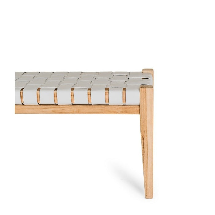 Indo Bench Seat 1500w - Woven leather