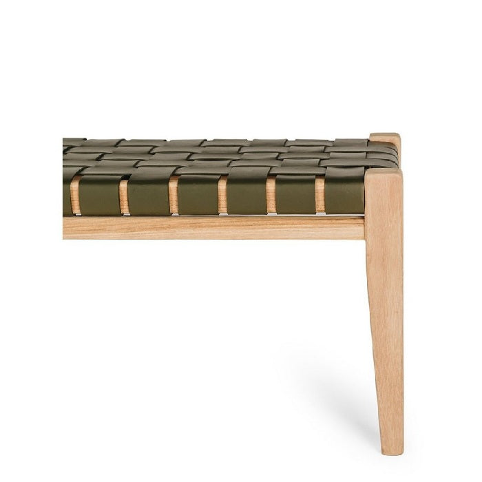 Indo Bench Seat 1500w - Woven leather