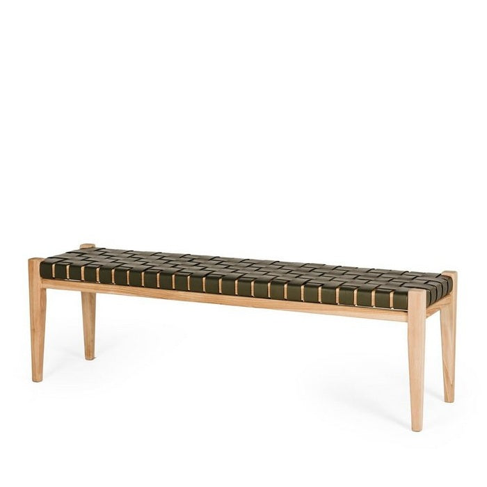 Indo Bench Seat 1500w - Woven leather