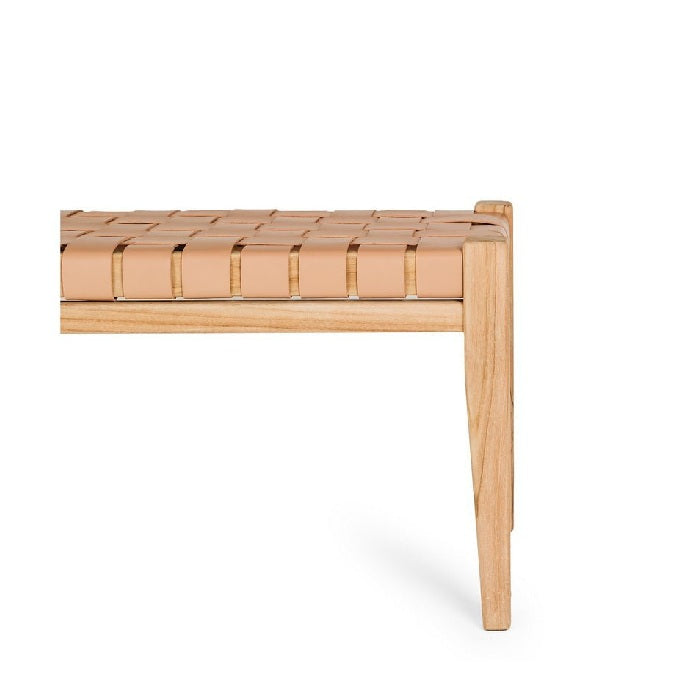 Indo Bench Seat 1500w - Woven leather